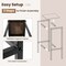 Costway 28" Bar Stools Set of 4 Backless Dining Stools with Footrest Sturdy Metal Frame